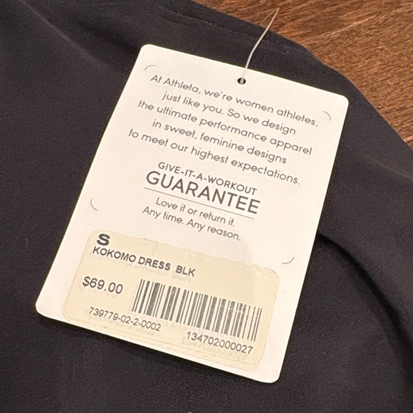 Athleta Kokomo Swim Dress Black NWT Size Small Built-In Bra - Picture 4 of 13